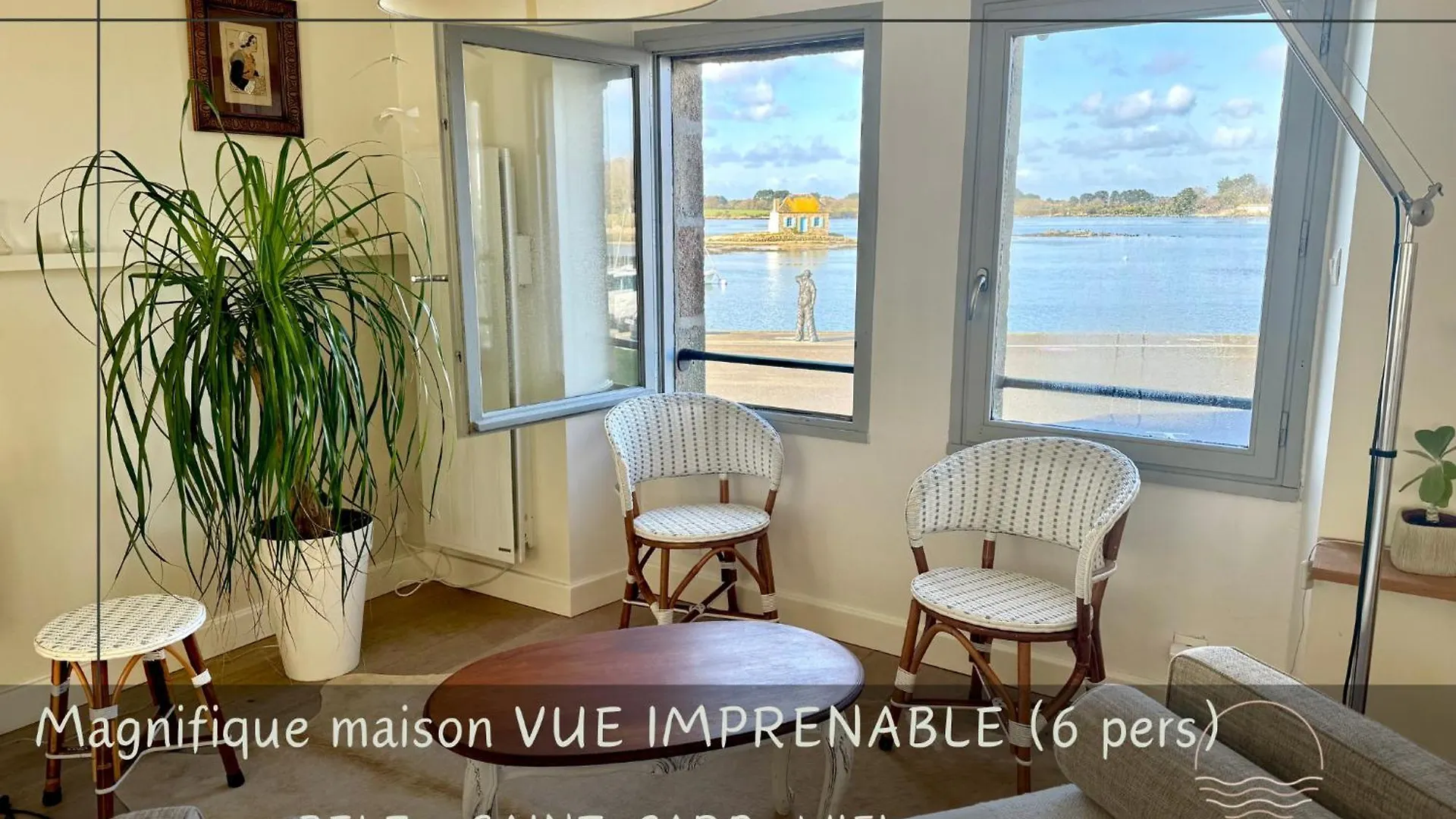 ベル Avel Mor Et Sa Vue Imprenable Sur L'Ile De St Cadoヴィラ